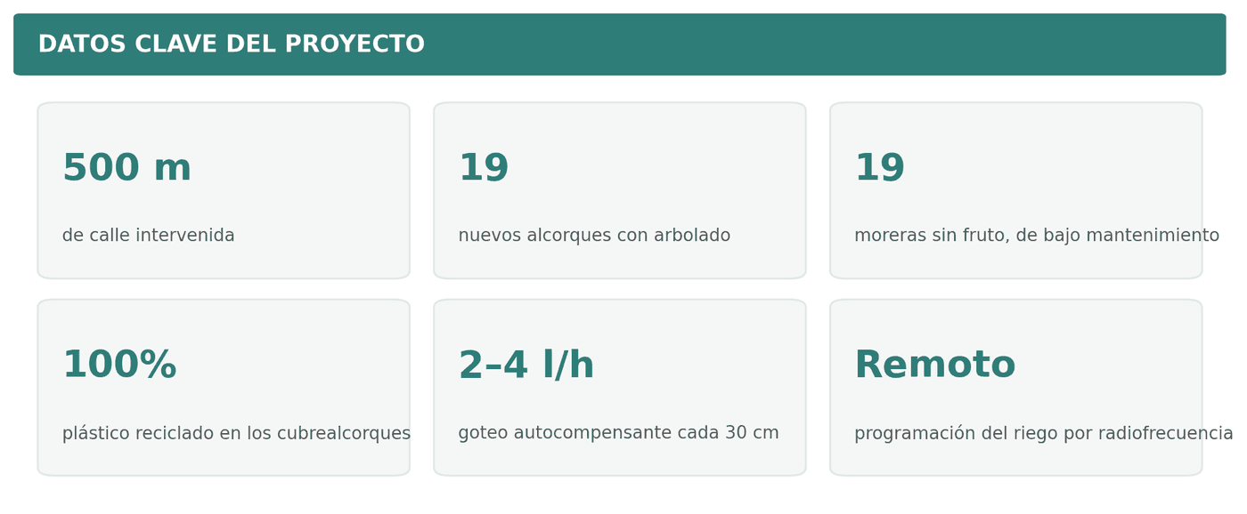 Datos clave del proyecto de renaturalización Datos clave del proyecto de renaturalización